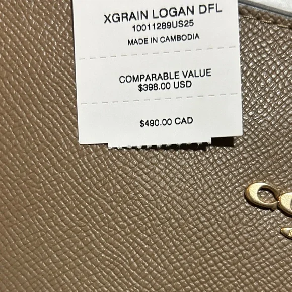 Coach Logan Duffle Bag brown New - Picture 10 of 11